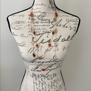 Lane Bryant Gold and Red Necklace